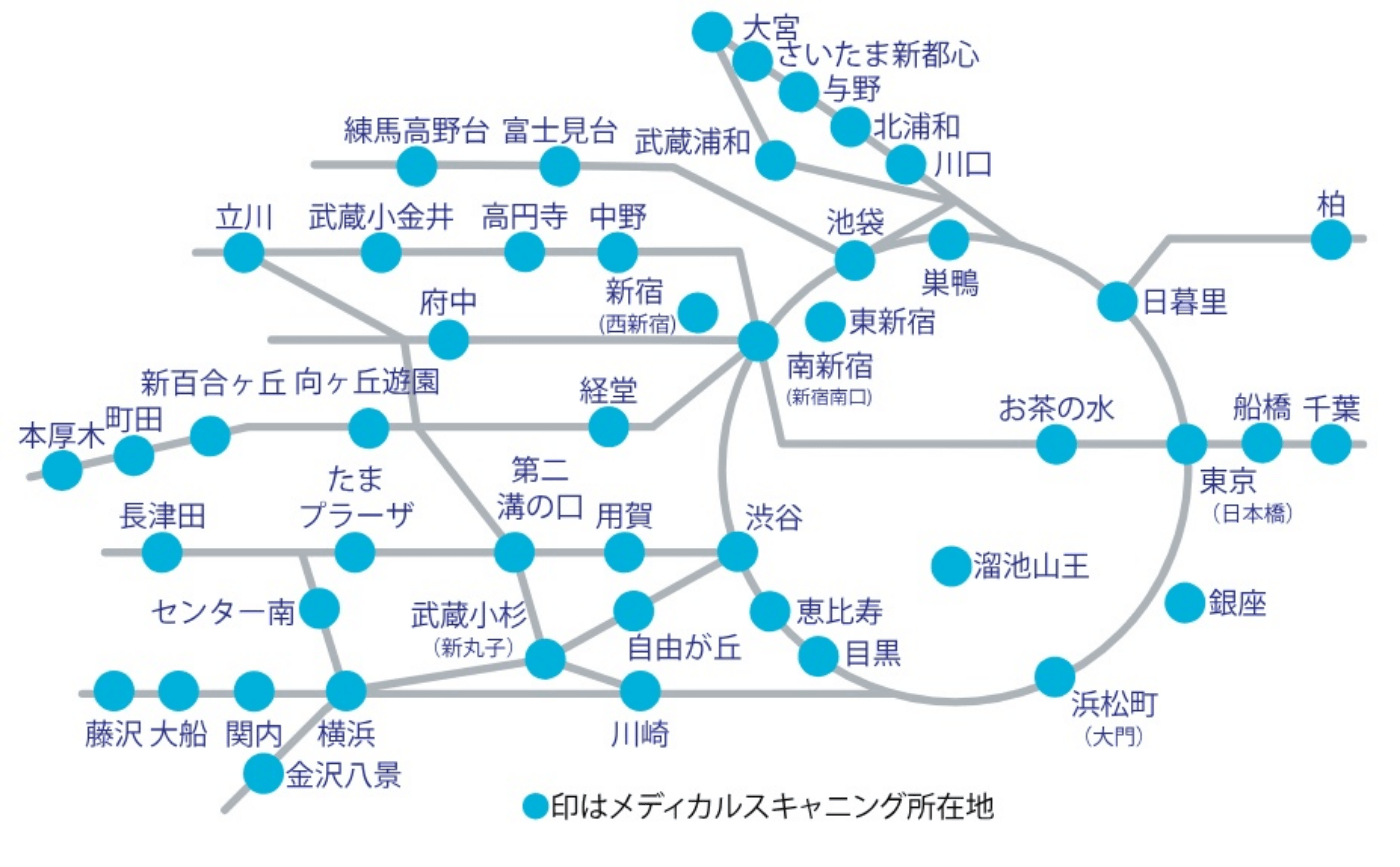 メディカルスキャニングの所在地ネットワーク地図